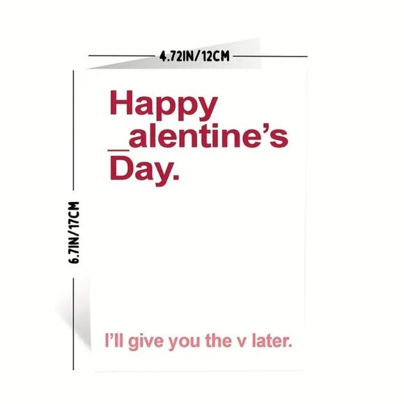 Valentine's Day Funny Card for your partner -  5 x 7 - Picture 6 of 6